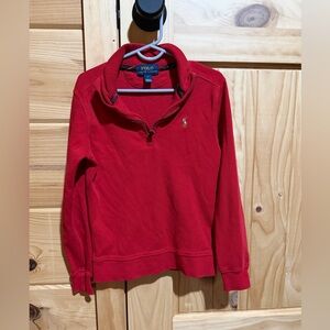 EUC Polo 1/4 Zip Red Pullover Valentine’s Day Holidays Boys Size 6